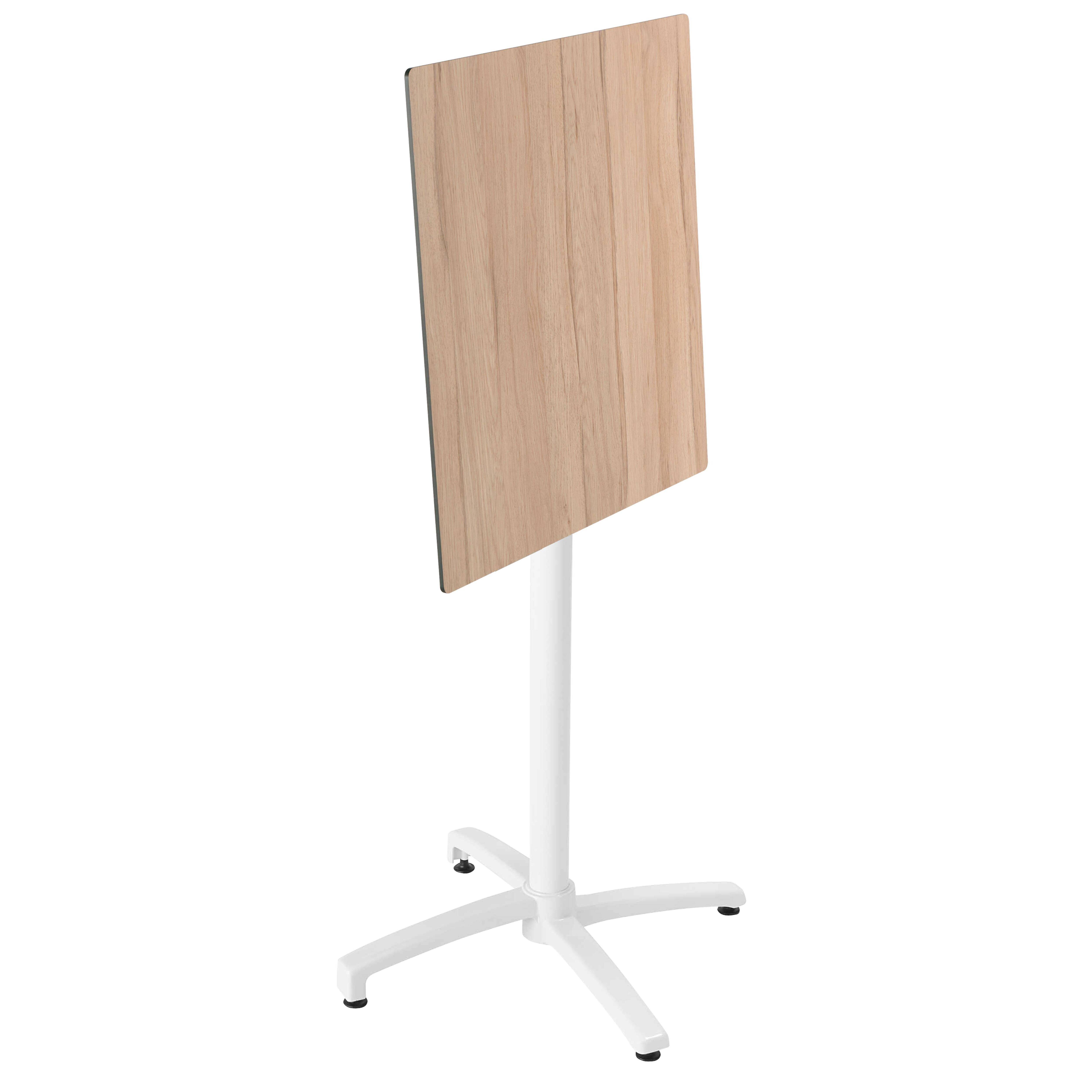 Oviala - Ensemble table haute stratifié chêne clair et 2 chaises hautes gris - Oviala - Imagen 3