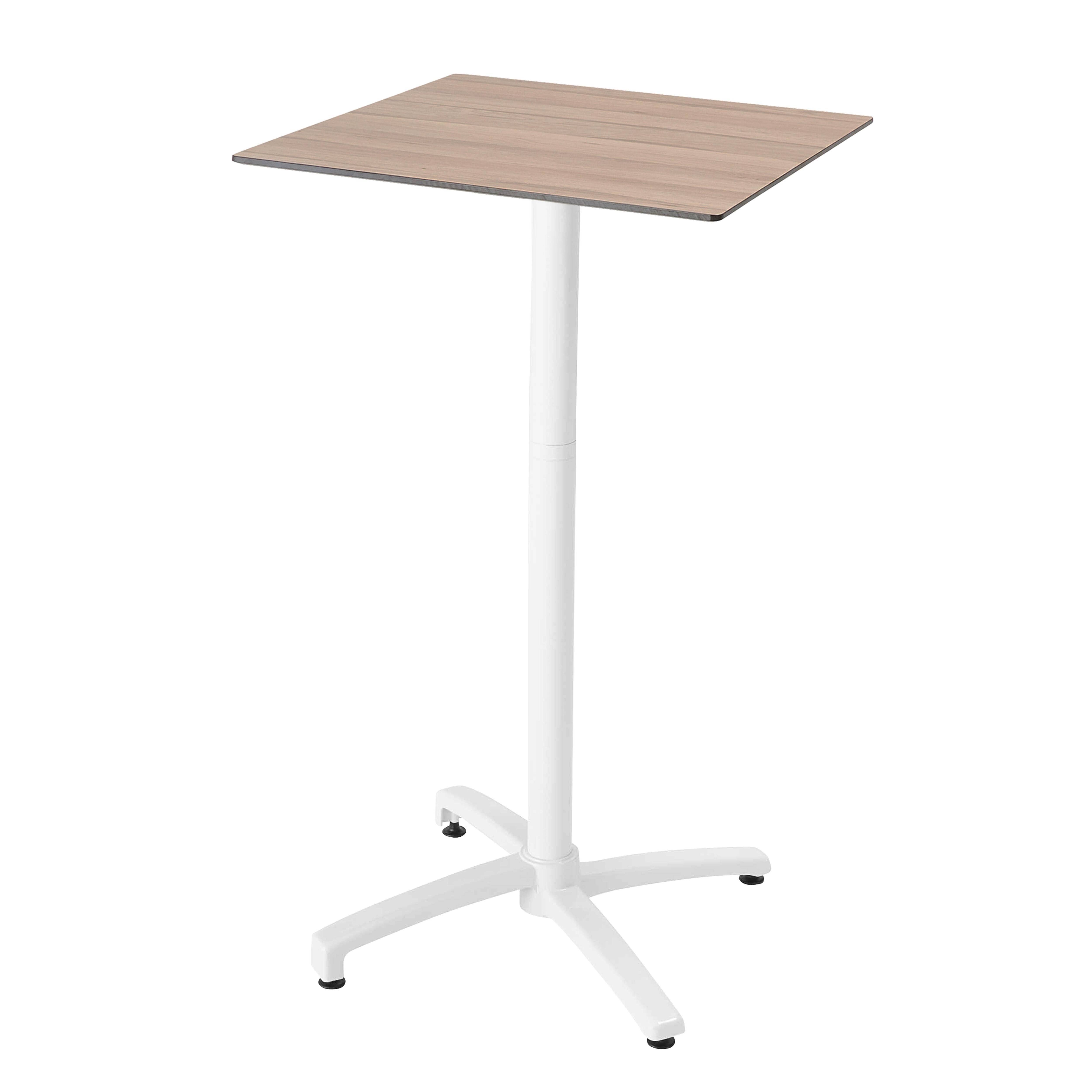 Oviala - Ensemble table haute stratifié chêne clair et 2 chaises hautes gris - Oviala - Imagen 2