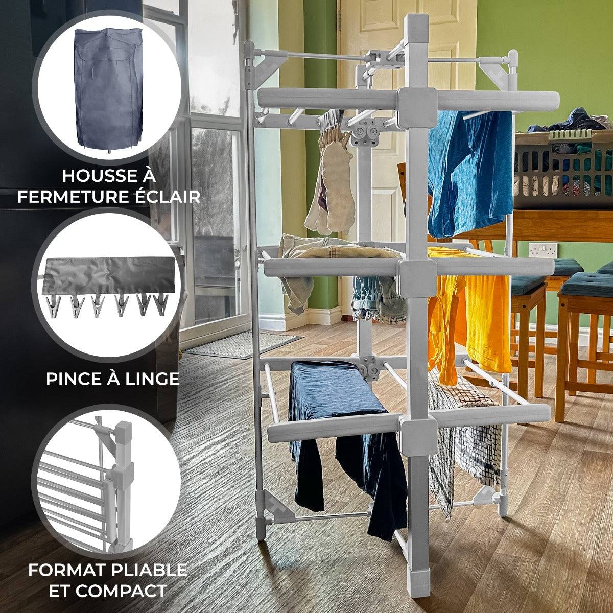 Monstershop - Etendoir à Linge Electrique Chauffant - Imagen 2
