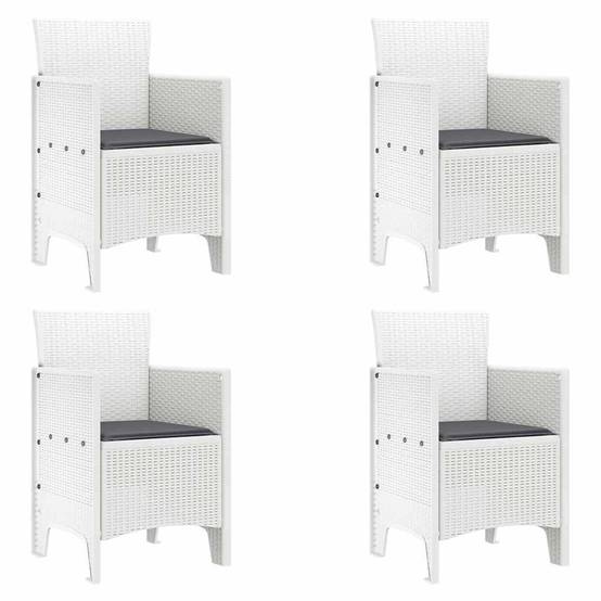 Chaises de jardin polypropylène blanc 53 x 49 x 85 cm, Poids :24.6kg - PANGIVO - Image 2