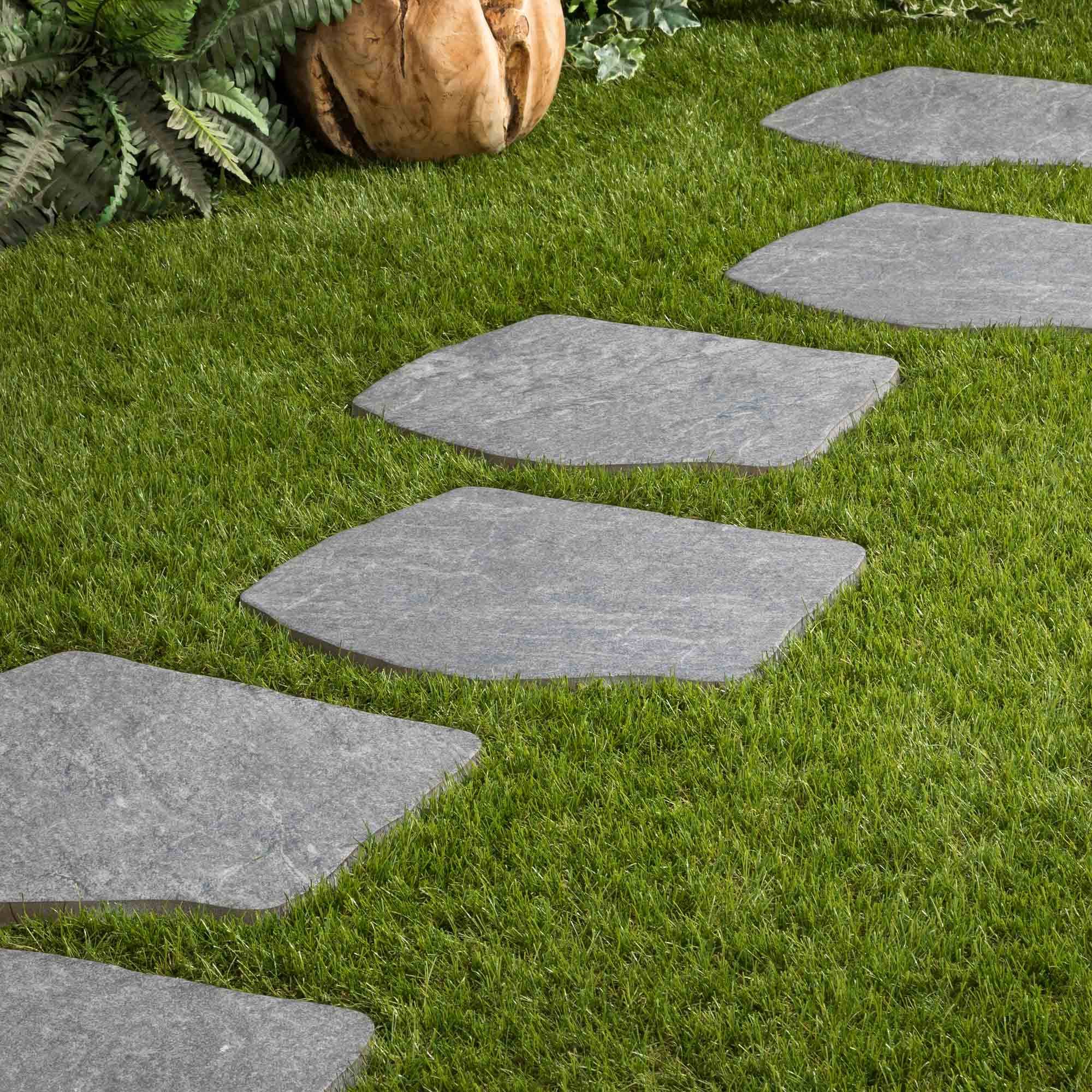 RO'MA Nature - Paso japonés Gres Cerámico efecto Piedra Gris L.42 x l.36 x Ep.2 cm (por unidad) - RO'MA NATURE - Imagen 1
