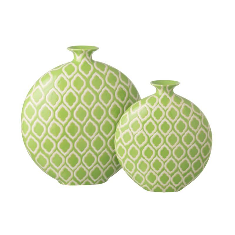 J-Line - Vase en porcelaine vert 40x17x43 cm - J-Line - Image 2