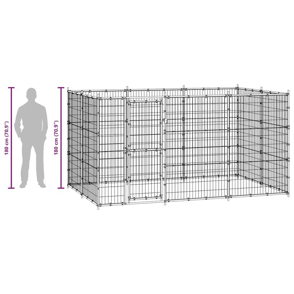 Vidaxl - Chenil extérieur Acier 7,26 m² vidaXL 3082298 - Imagen 8