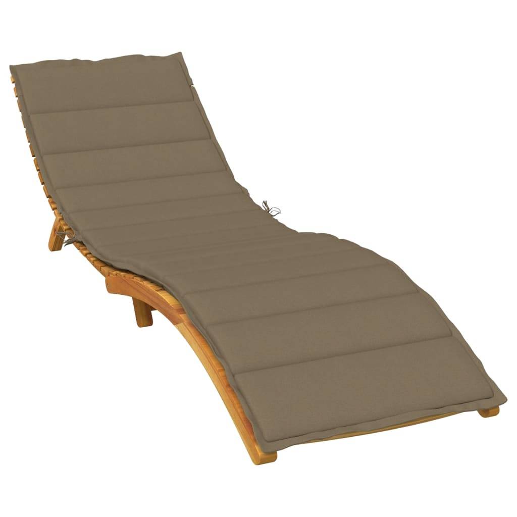 PANGIVO - Coussin de chaise longue polyester taupe mélangé 200 x 60 x 4 cm - PANGIVO - Image 1
