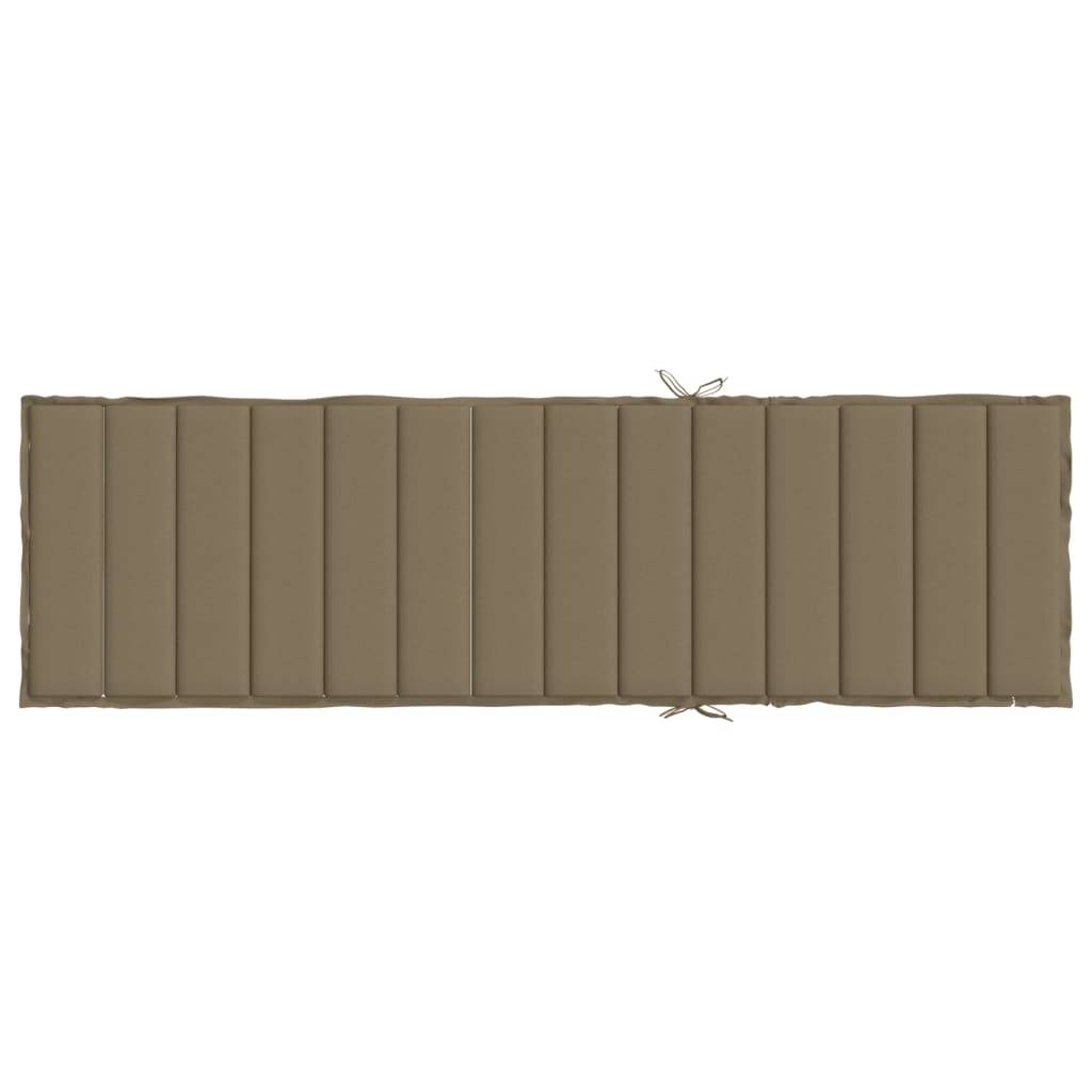 PANGIVO - Coussin de chaise longue polyester taupe mélangé 200 x 60 x 4 cm - PANGIVO - Image 5