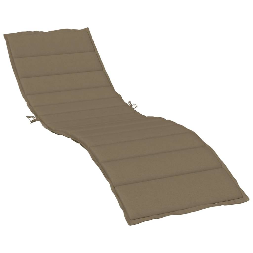 PANGIVO - Coussin de chaise longue polyester taupe mélangé 200 x 60 x 4 cm - PANGIVO - Image 2