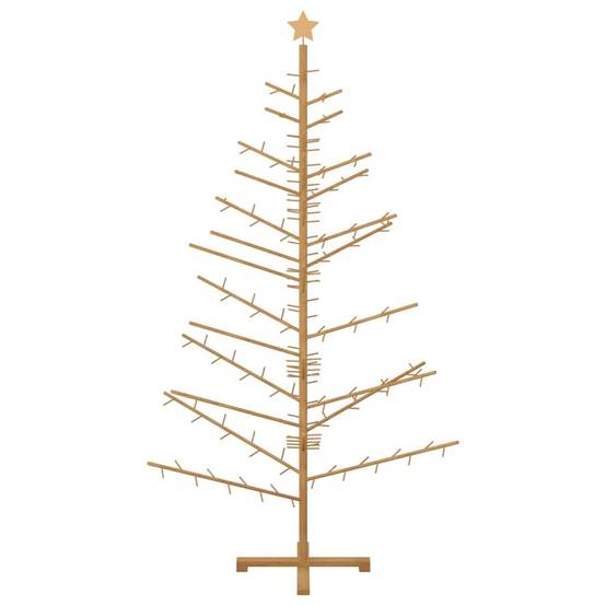 ComfortXL - Sapin de Noël en bois de pin Décoration de fête pour salon et terrasse Marron 210 cm – ComfortXL Outdoor Living - Image 5