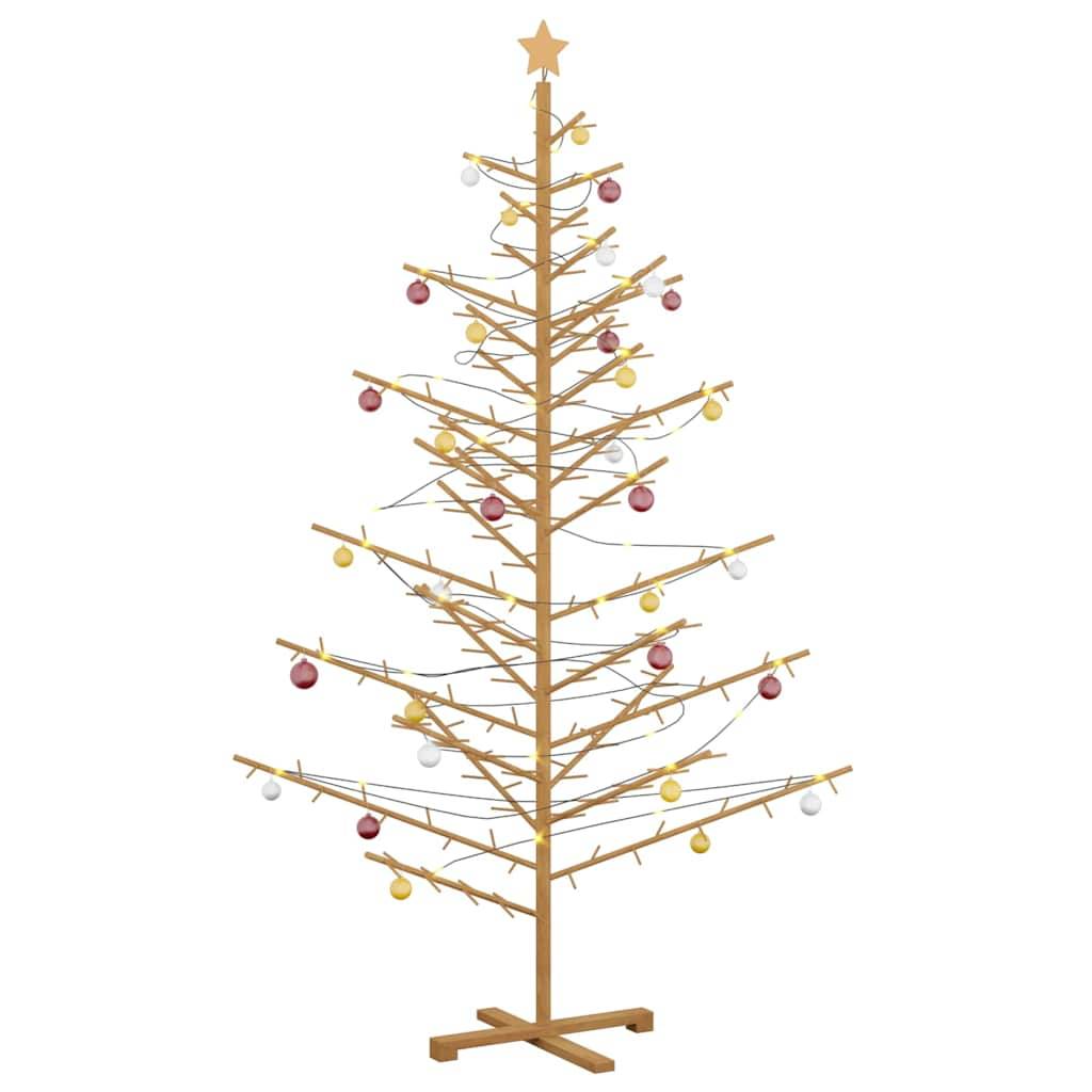 ComfortXL - Sapin de Noël en bois de pin Décoration de fête pour salon et terrasse Marron 210 cm – ComfortXL Outdoor Living - Image 3