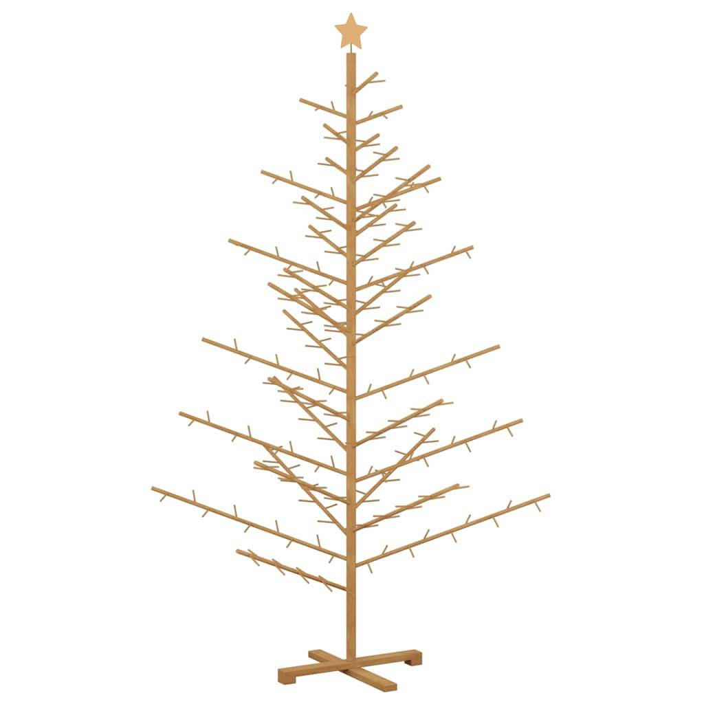 ComfortXL - Sapin de Noël en bois de pin Décoration de fête pour salon et terrasse Marron 210 cm – ComfortXL Outdoor Living - Image 2