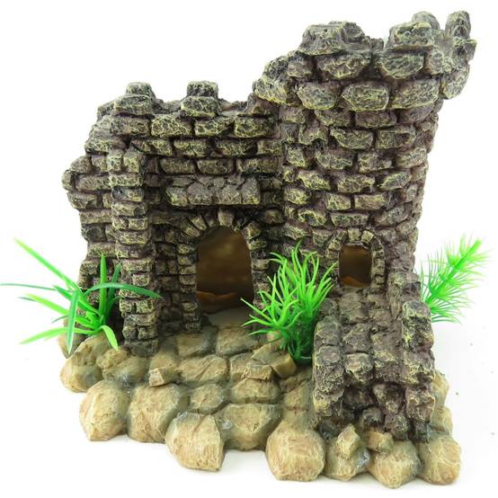 Ruine château 20 x 17 x 17 cm pour aquarium - Image 6