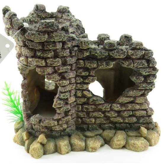 Ruine château 20 x 17 x 17 cm pour aquarium - Image 3
