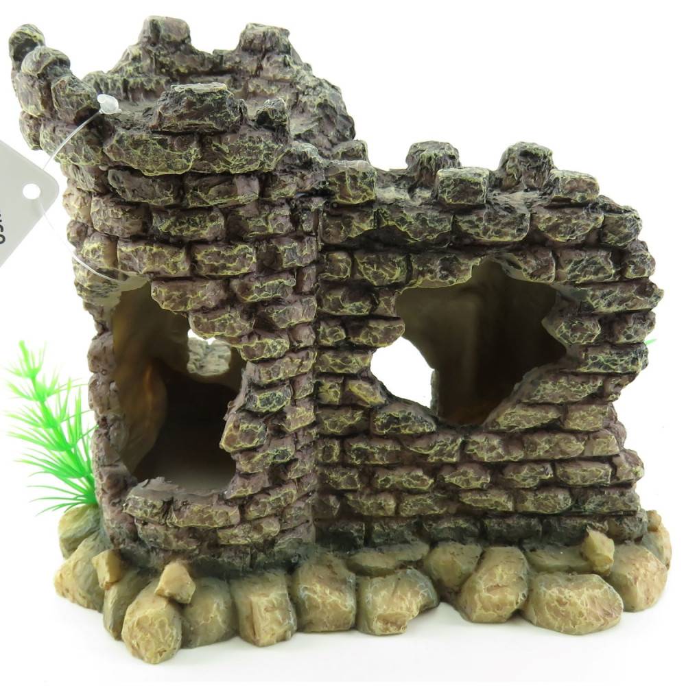 Ruine château 20 x 17 x 17 cm pour aquarium - Imagen 3