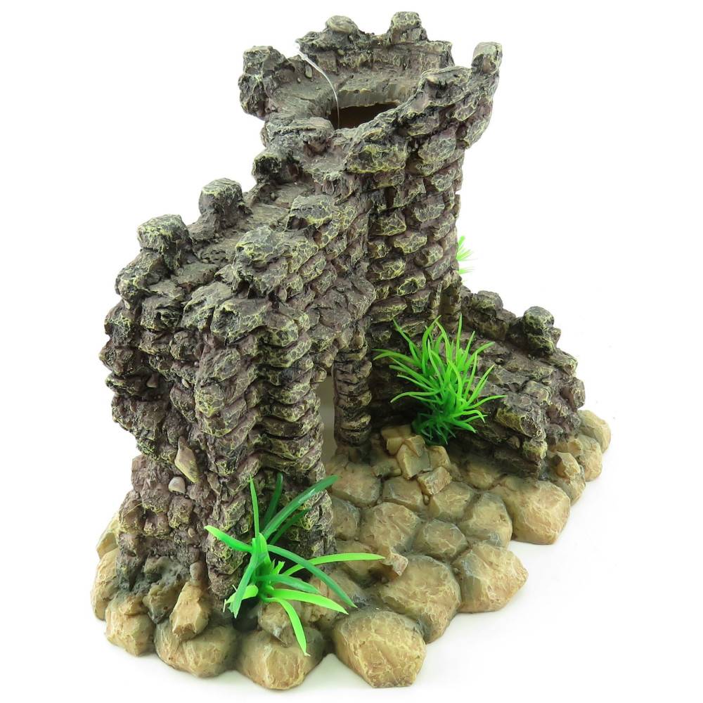 Ruine château 20 x 17 x 17 cm pour aquarium - Imagen 4