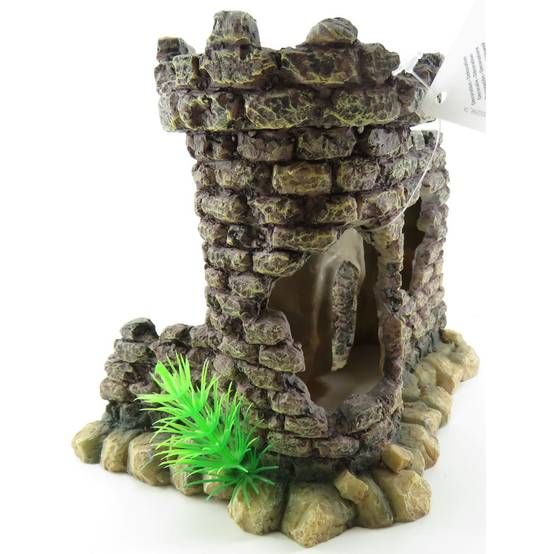 Ruine château 20 x 17 x 17 cm pour aquarium - Image 2