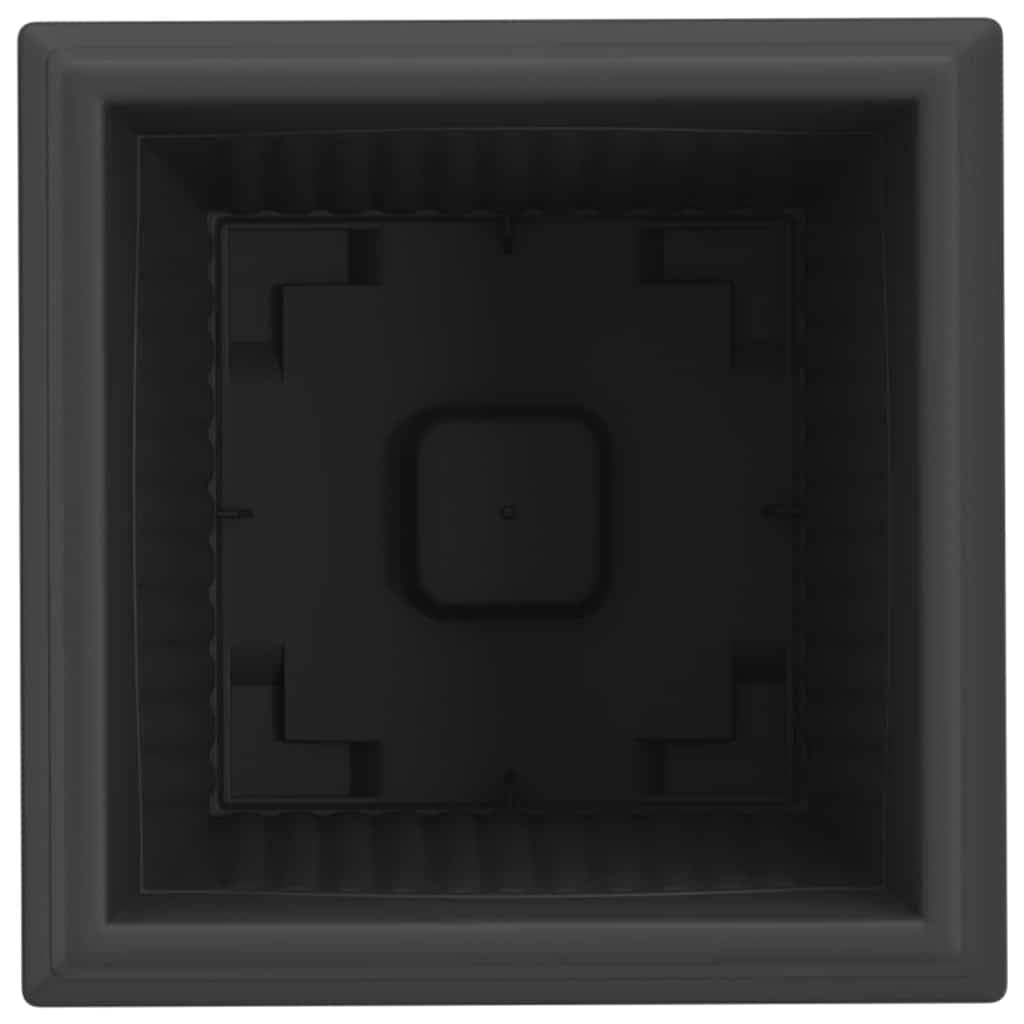Pot de Fleurs Carré 6 pcs | Bac à fleurs Noir 43 x 43 x 33.5 cm Plastique - Image 7