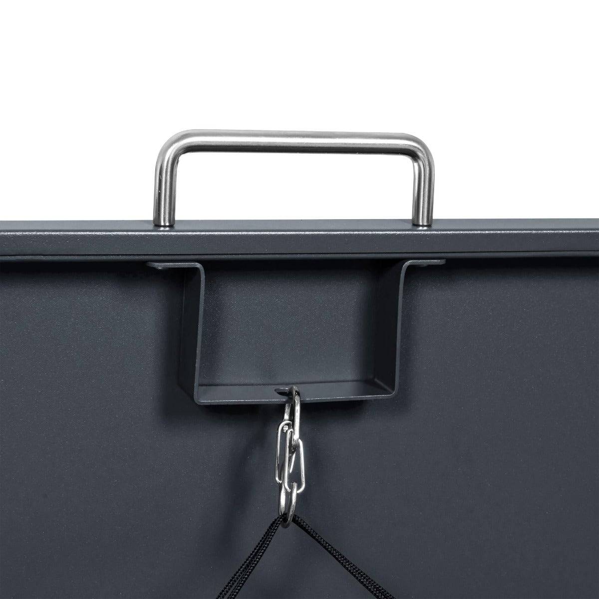 Trigano Jardin - Abri cache poubelle double - 2x 240L - anthracite/ imitation bois en acier - Image 8
