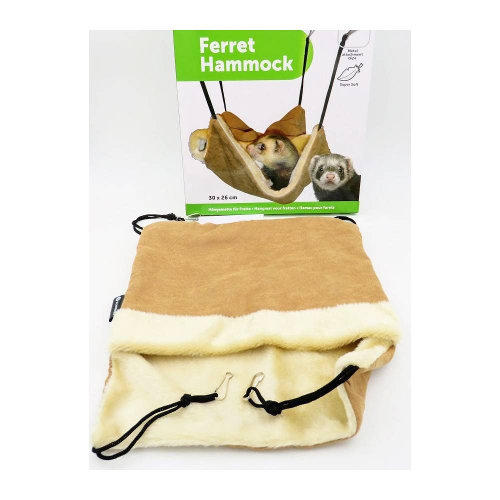 Hamac avec cachette, 30 x 26 cm, Brun en daim pour Furet - Image 5