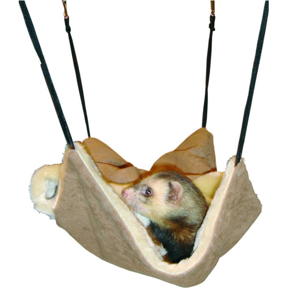 Hamac avec cachette, 30 x 26 cm, Brun en daim pour Furet - Image 3