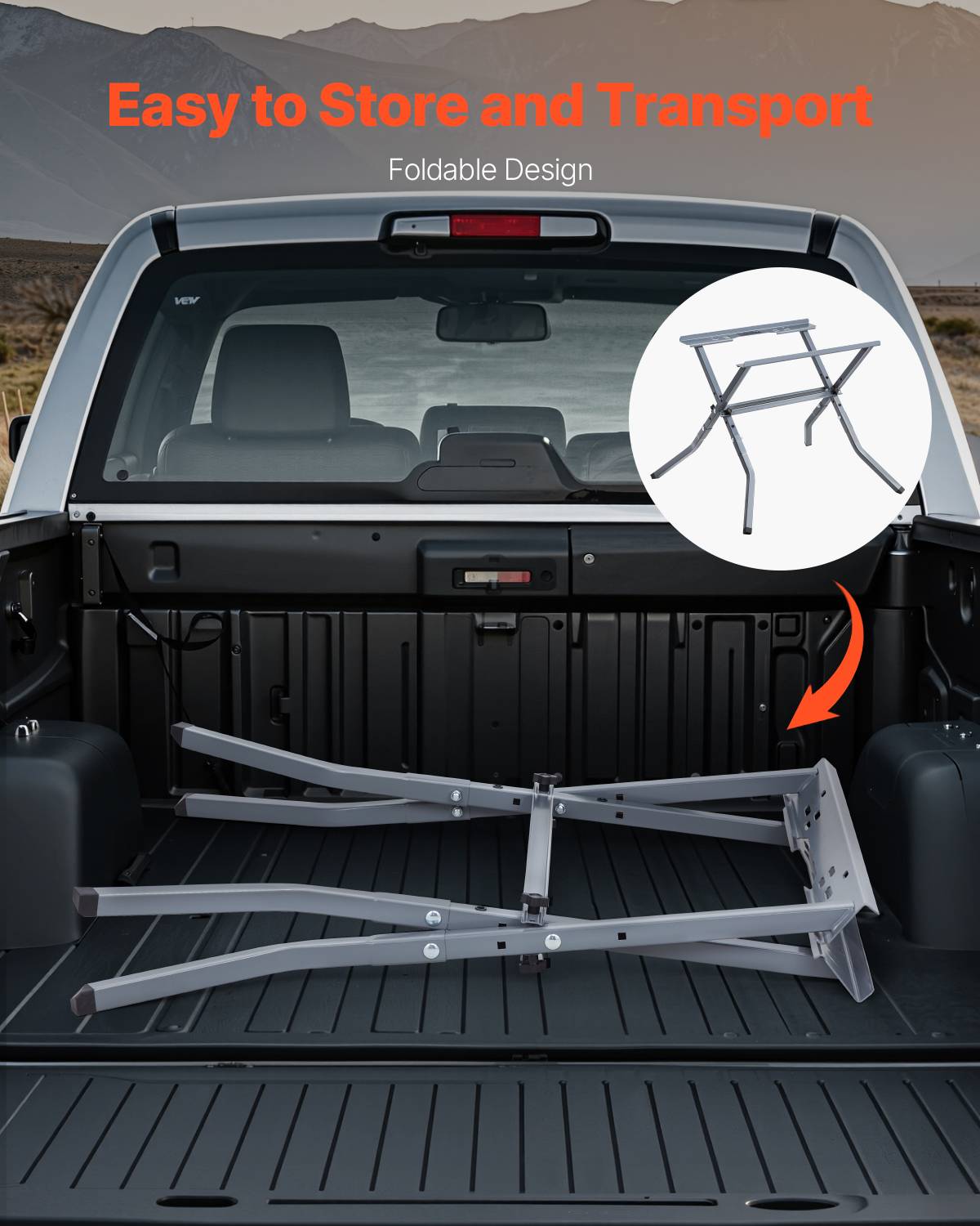 VEVOR Support pliable scie table, charge 158.76kg, compact, robuste, universel. - Image 5