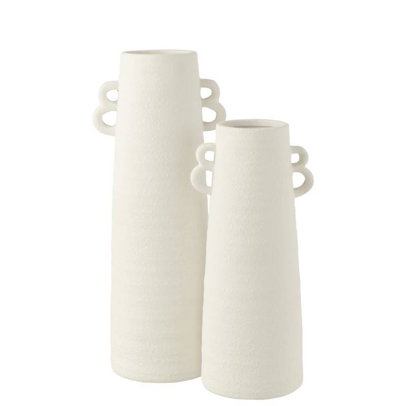 J-Line - Vase en céramique blanc 22x18x55 cm - J-Line - Image 2