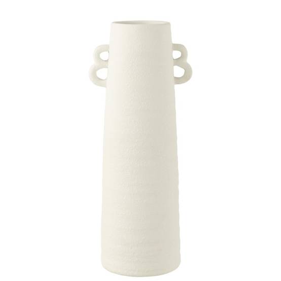 J-Line - Vase en céramique blanc 22x18x55 cm - J-Line - Image 1