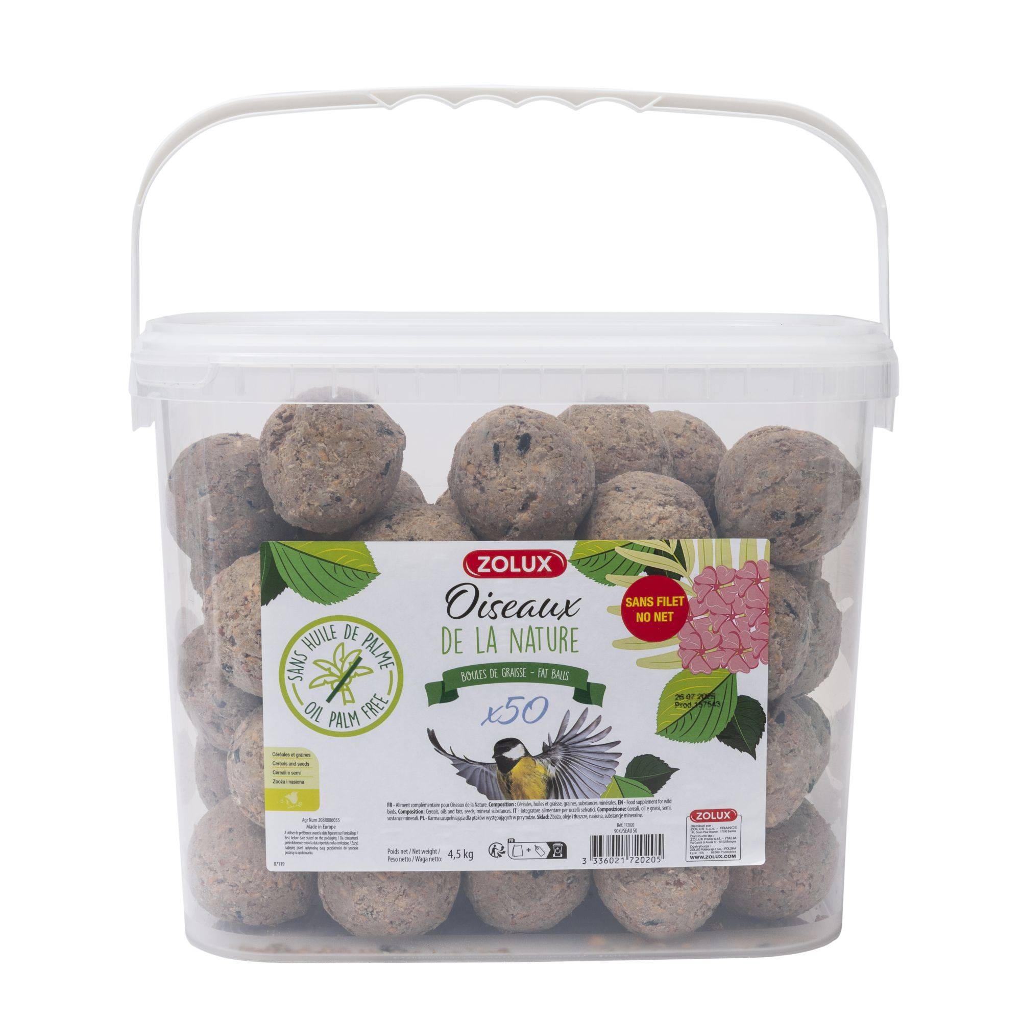 Boules de graisse pour oiseaux 90gr  50 pcs  Zolux - Imagen 2