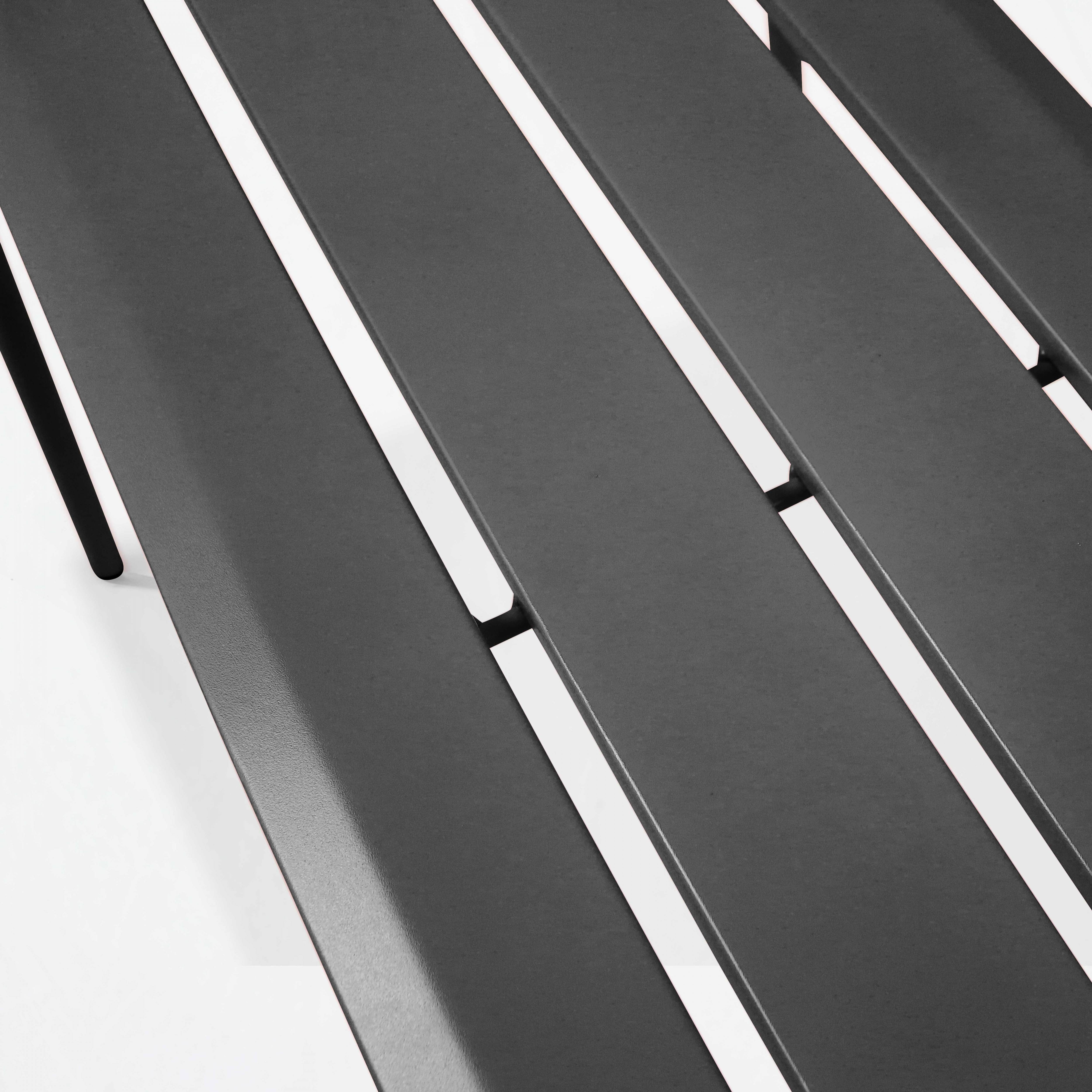 Oviala - Banc de jardin en acier anthracite Palavas - Oviala - Imagen 5