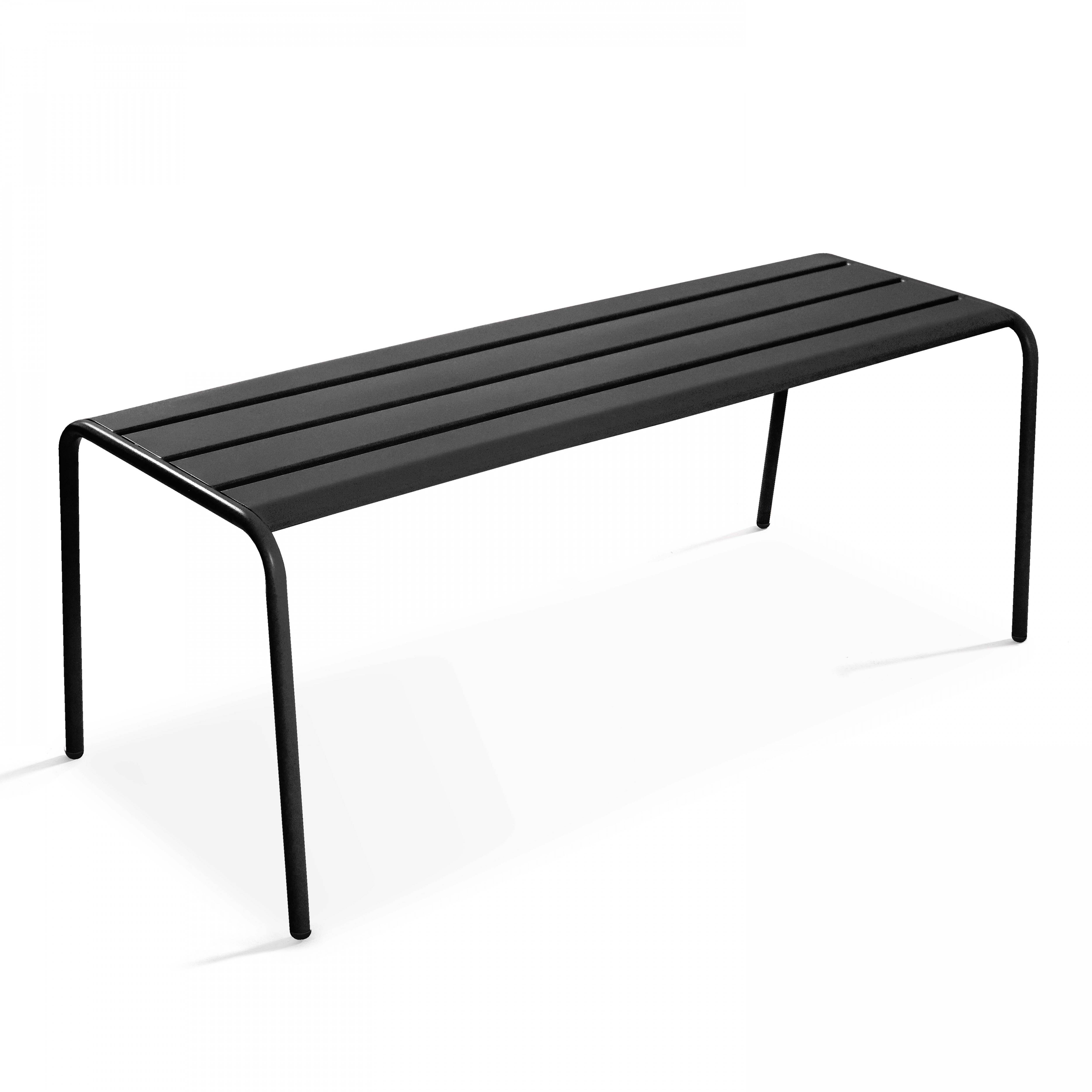 Oviala - Banc de jardin en acier anthracite Palavas - Oviala - Imagen 1
