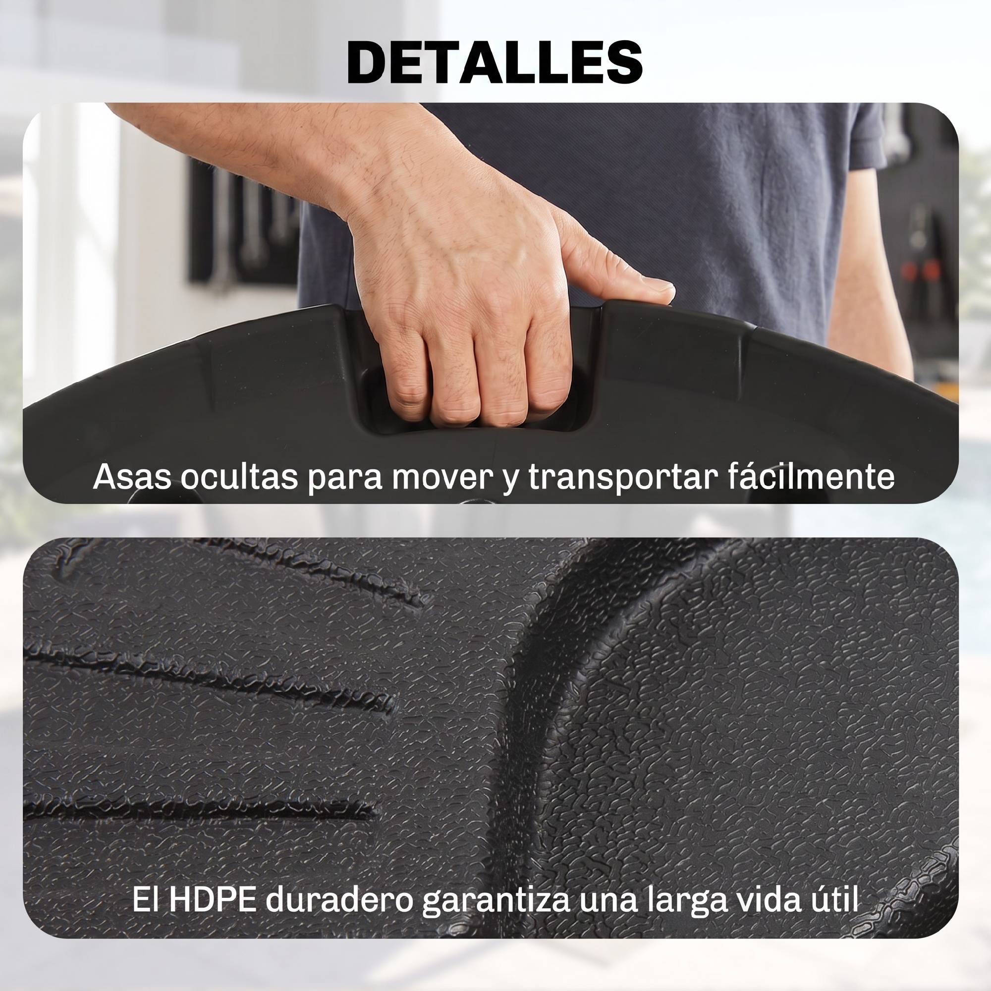 Poids base parasol 4 pieces remplissable eau 52 L sable 60 kg ou mixte 70 kg, base croix, noir - Image 8