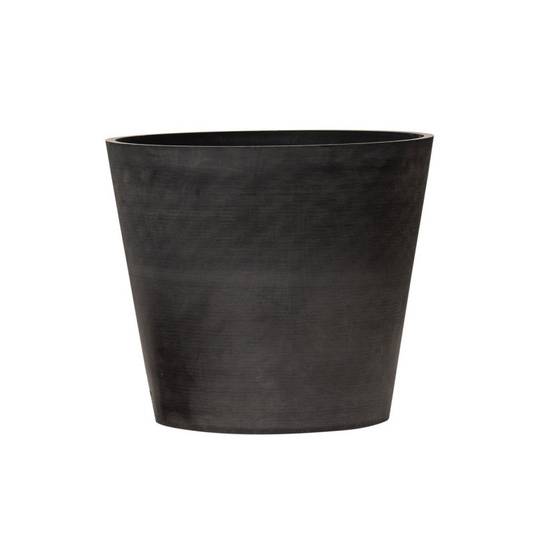 Pot de fleurs rond en plastique recyclé - Noir 40 cm - Novavita - Imagen 1