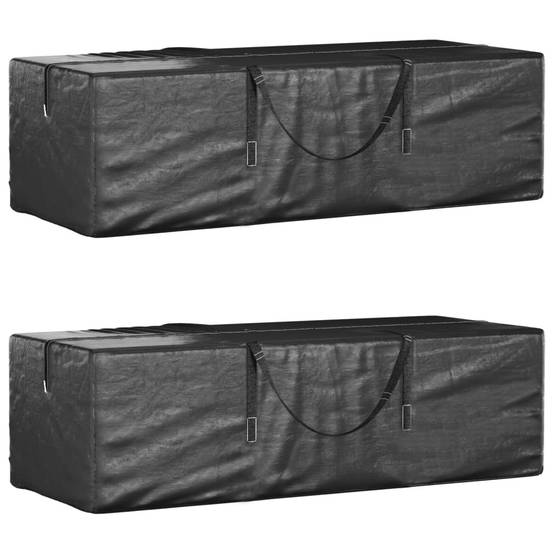 Sacs de rangement pour sapin de Noël polyéthylène noir 135 x 40 x 55 cm - PANGIVO - Image 1