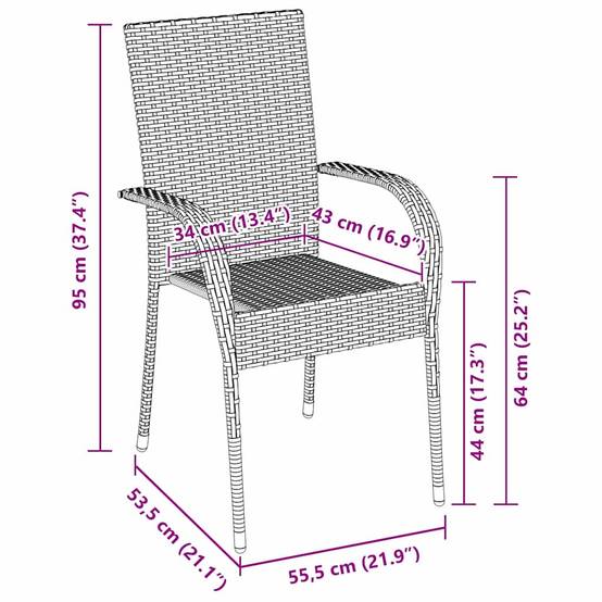 ComfortXL - Salon de Jardin 4 Places pour Repas en Plein Air avec Table en Verre Marron – ComfortXL Outdoor Living - Image 8