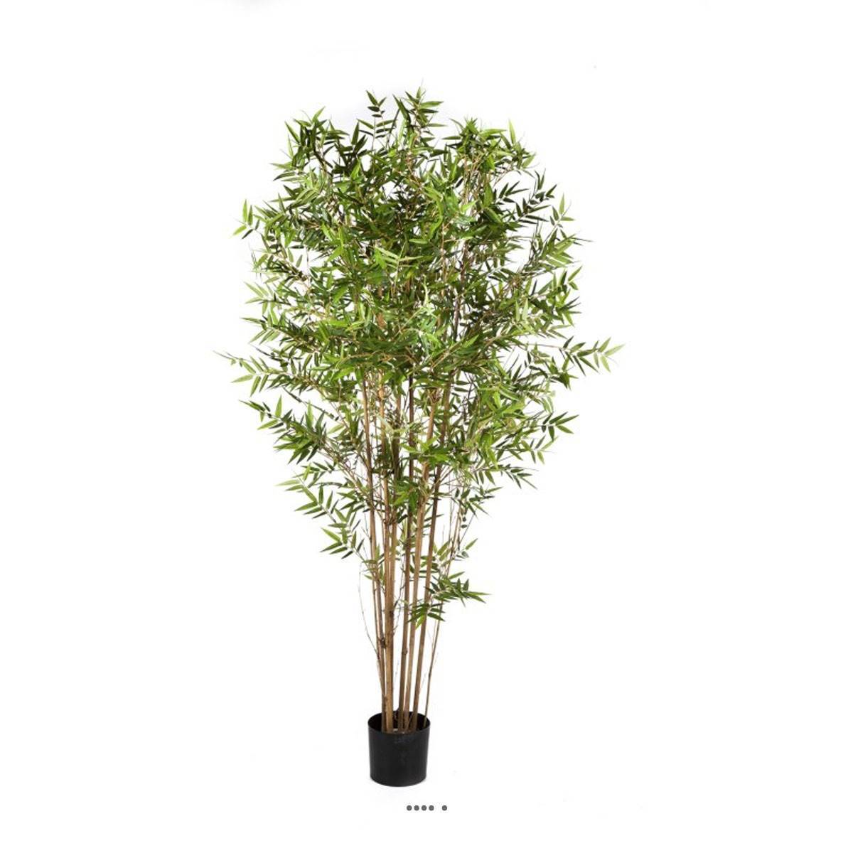 Artificielles - Bambou du Japon Oriental artificiel H 90 cm 1005 feuilles en pot - dimhaut: H 90 cm - couleur: Vert