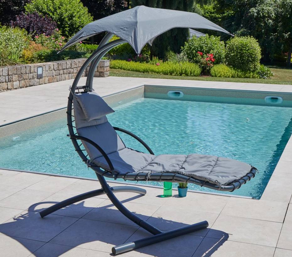 Transat de jardin suspendu  gris anthracite  BENDIGO - Image 3
