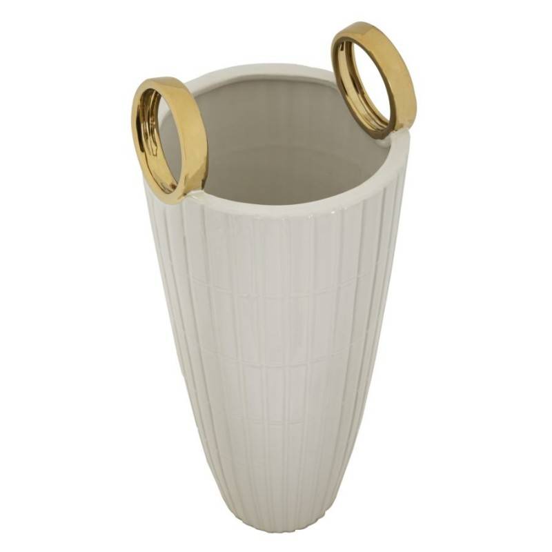 Vase en céramique blanche 18x45 cm - Mauro Ferretti - Image 5