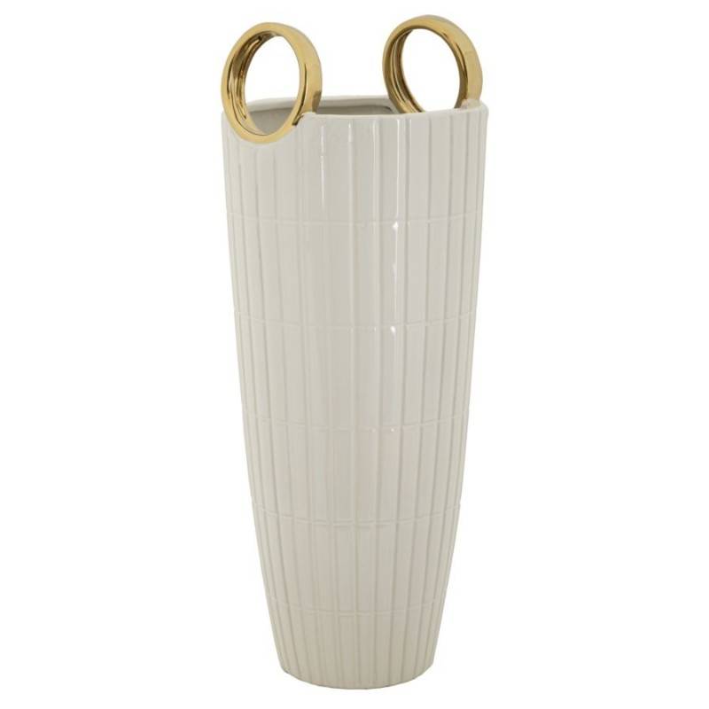 Vase en céramique blanche 18x45 cm - Mauro Ferretti - Image 1