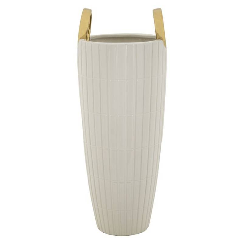 Vase en céramique blanche 18x45 cm - Mauro Ferretti - Image 2