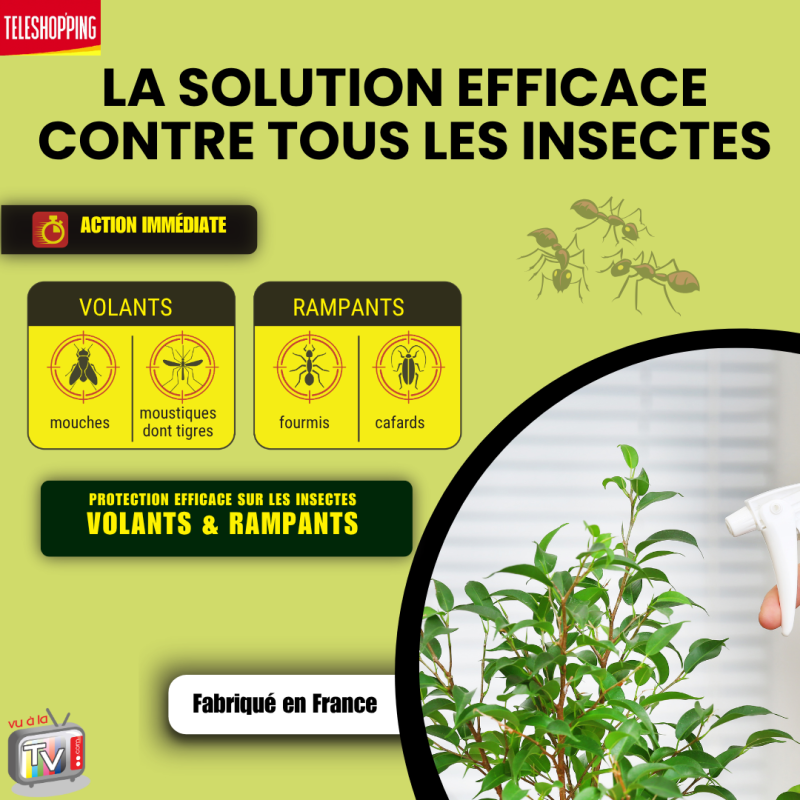 barrage aux insectes teleshopping | interieur & exterieur | spray fourmis | multi|insectes | anti pucerons plantes exterieur- VENTEO - Image 2