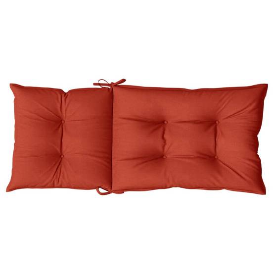 Coussins de chaise dossier haut polyester rouge mélangé 120 x 50 x 7 cm - PANGIVO - Image 7