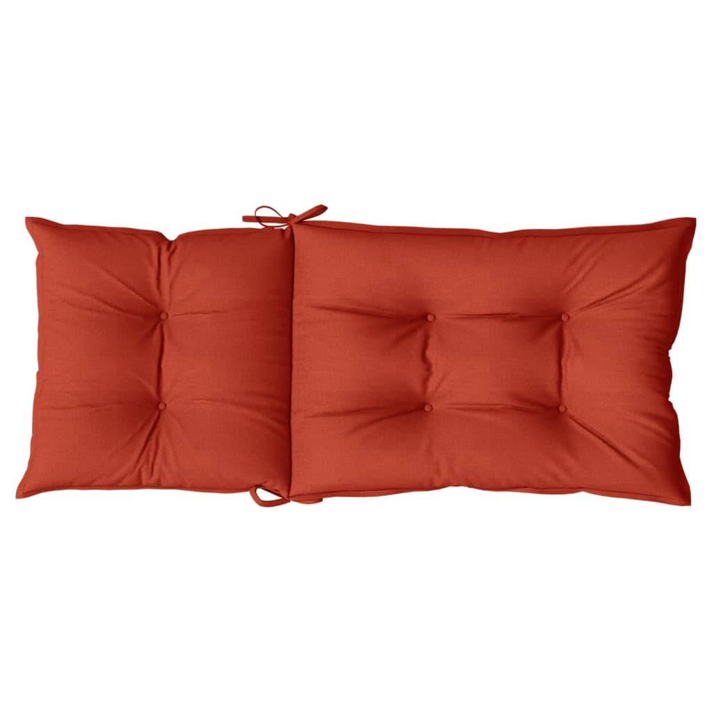 Coussins de chaise dossier haut polyester rouge mélangé 120 x 50 x 7 cm - PANGIVO - Image 7