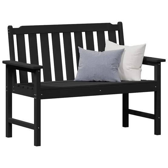 Maison Chic - Banc de jardin - Banquette avec coussin Noir 120 x 59 x 88cm Plastique - Image 3