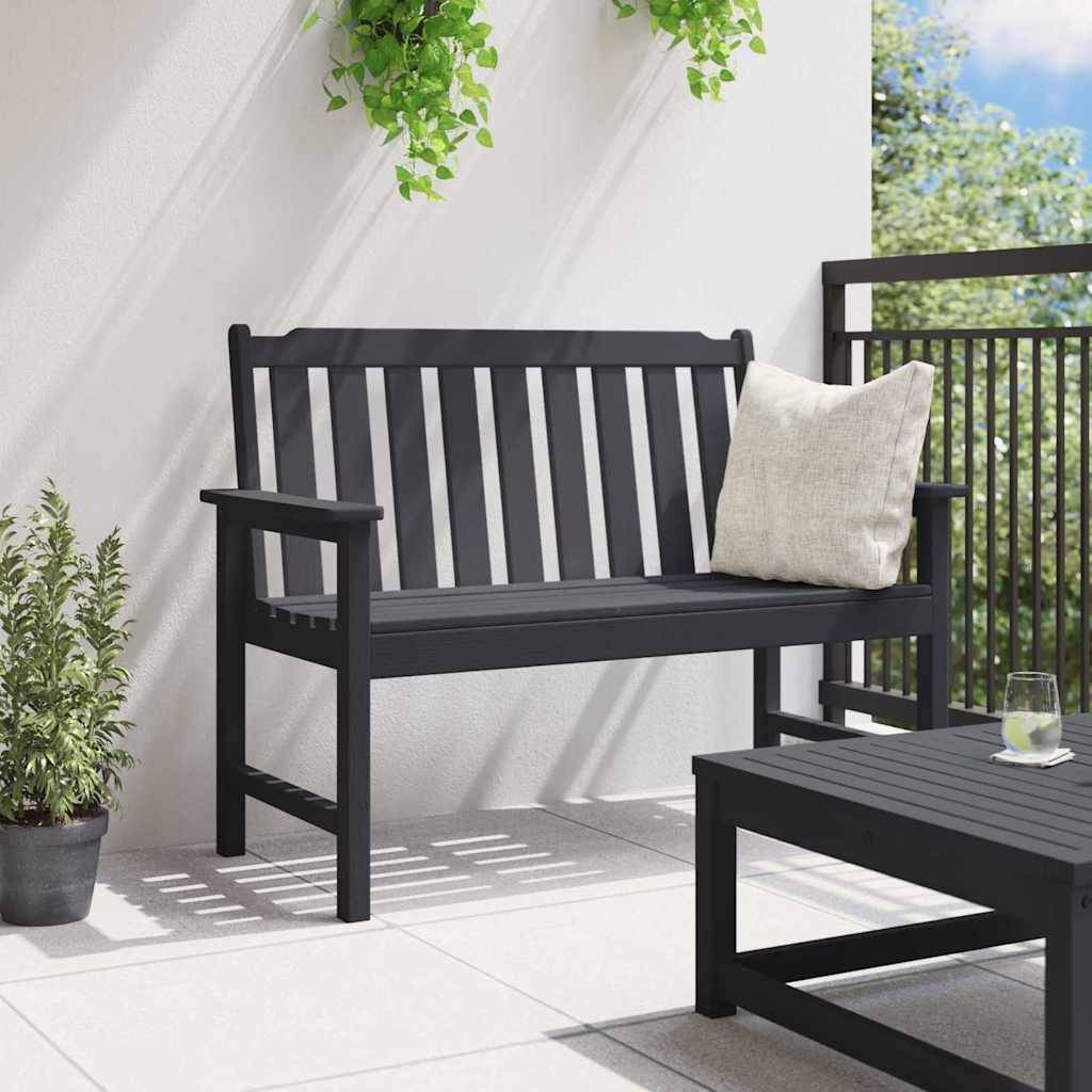 Maison Chic - Banc de jardin - Banquette avec coussin Noir 120 x 59 x 88cm Plastique - Image 4