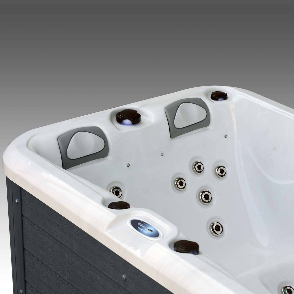 Water Clip - WATERCLIP Spa acrylique ARKOS 3 places - 22 Hydrojets - 720L - Ozonateur et couverture inclus - 200 x 125 x 72cm - Blanc - Image 3