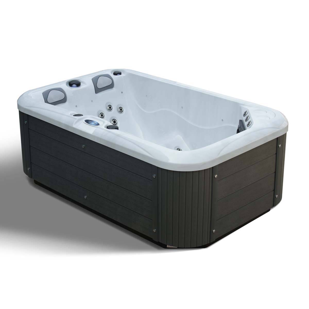 Water Clip - WATERCLIP Spa acrylique ARKOS 3 places - 22 Hydrojets - 720L - Ozonateur et couverture inclus - 200 x 125 x 72cm - Blanc - Image 2