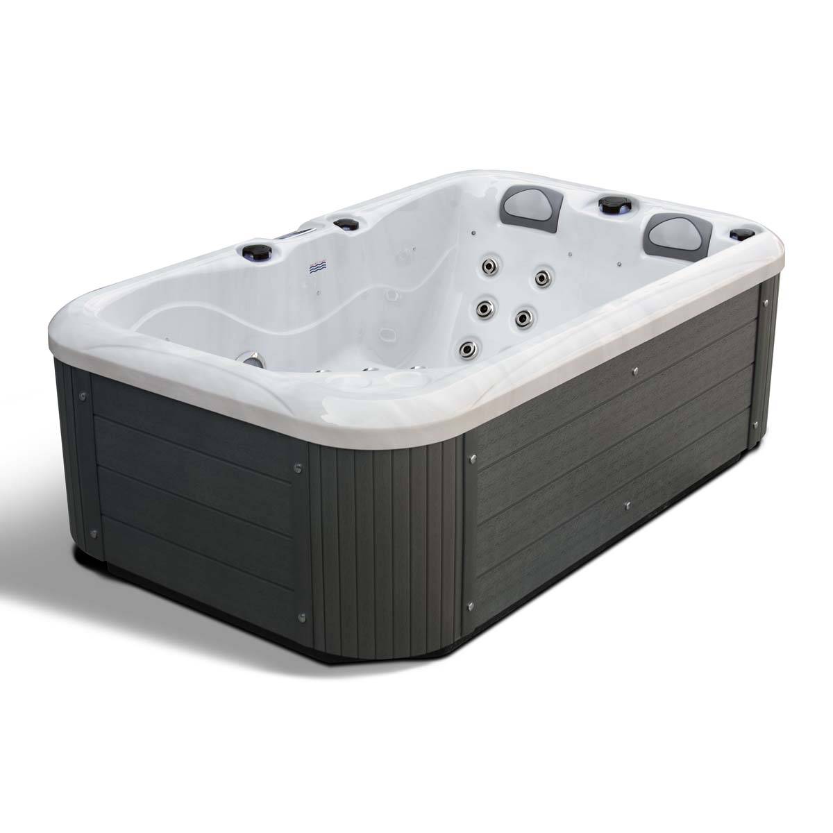 Water Clip - WATERCLIP Spa acrylique ARKOS 3 places - 22 Hydrojets - 720L - Ozonateur et couverture inclus - 200 x 125 x 72cm - Blanc - Image 1