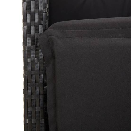 Vidaxl - Ensemble de bistro 3 pcs avec coussins noir résine tressée vidaXL 3212456 - Image 5