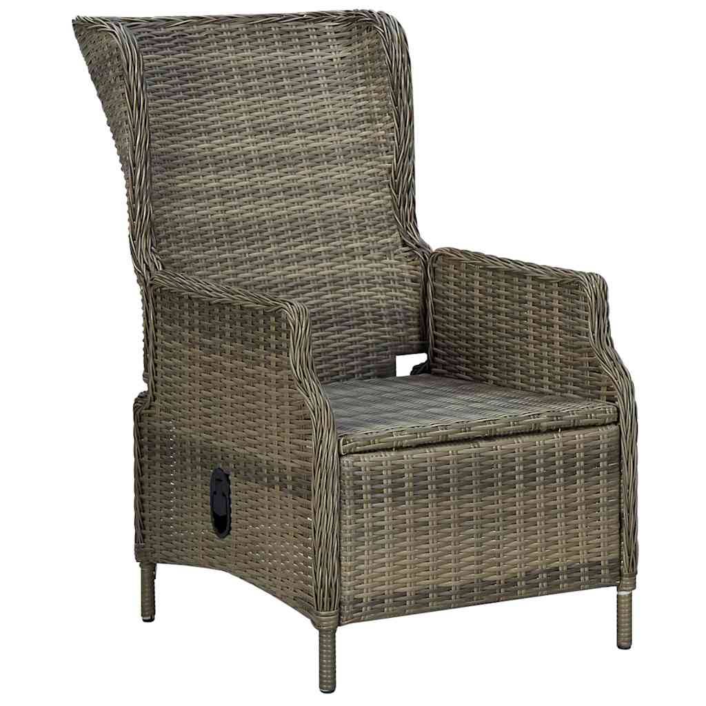Fauteuil de Jardin Inclinable en Résine Tressée avec Coussins Douillets pour Balcon Marron – ComfortXL Outdoor Living - Image 3