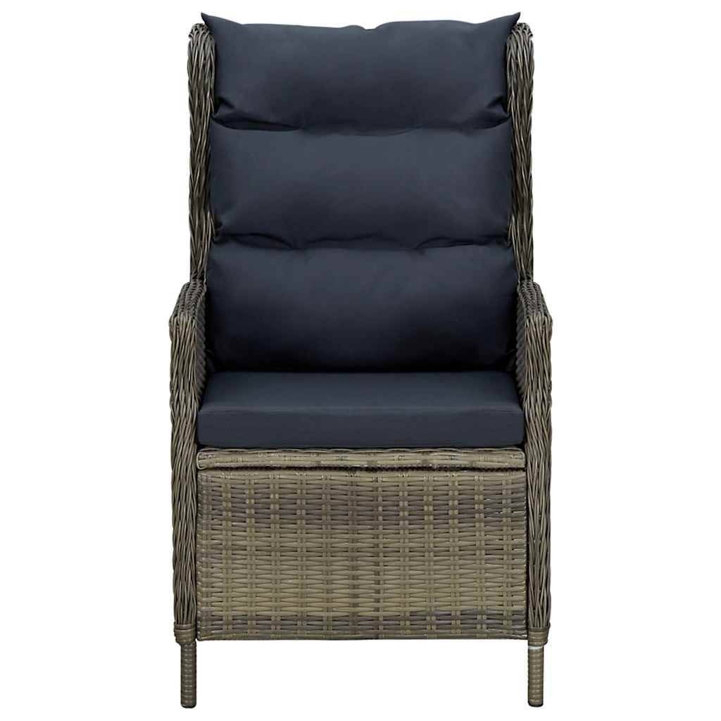 Fauteuil de Jardin Inclinable en Résine Tressée avec Coussins Douillets pour Balcon Marron – ComfortXL Outdoor Living - Image 2