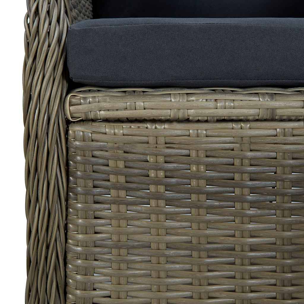 Fauteuil de Jardin Inclinable en Résine Tressée avec Coussins Douillets pour Balcon Marron – ComfortXL Outdoor Living - Image 5