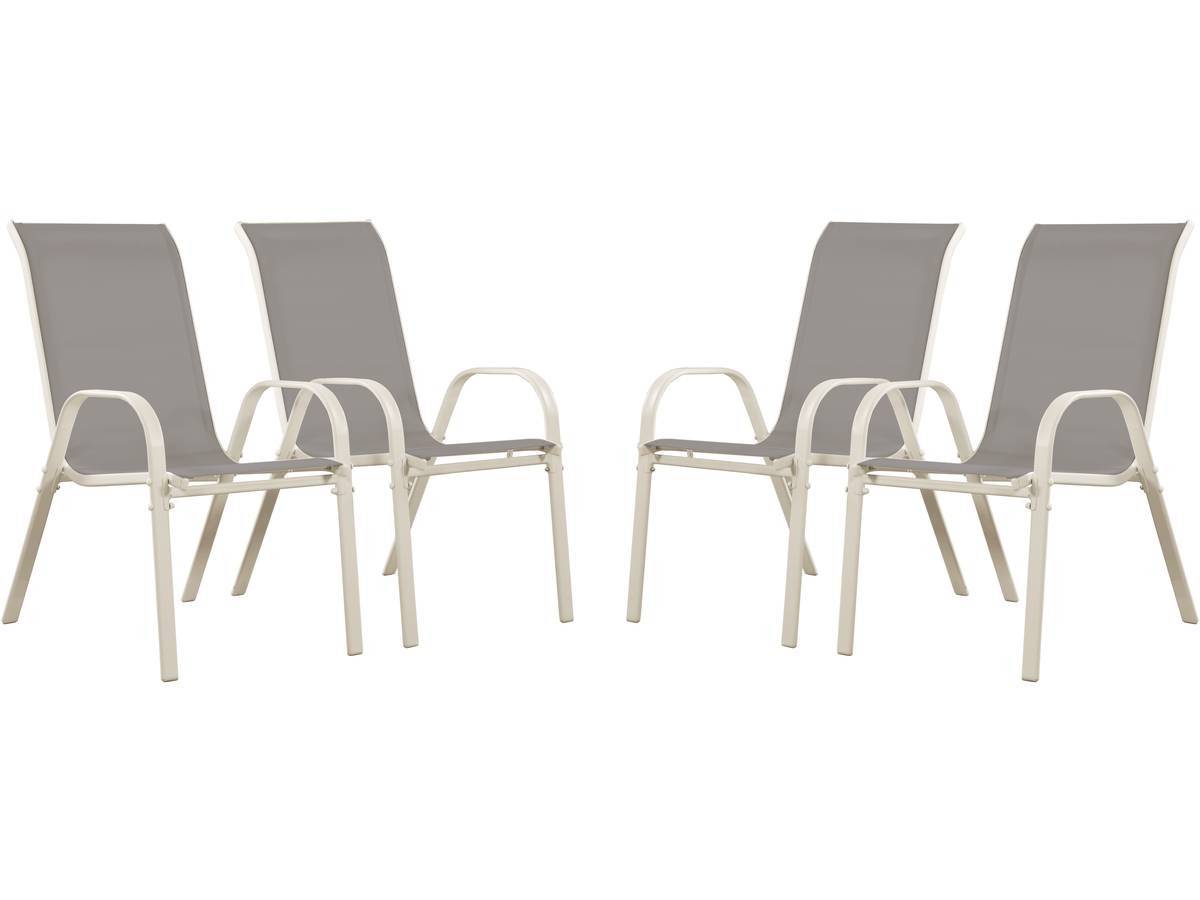 Habitat Et Jardin - Table Et Chaises De Jardin En Textilène "cordoba Xl 180" - Phoenix - 8 Places - Gris -habitat Et Jardin - Imagen 3